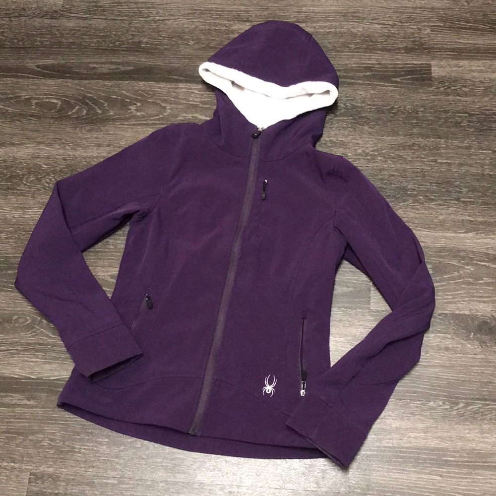 Spyder Jacket - S - Purple - Hooded Fleece Lined